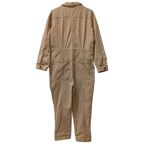 Alex Mill Expedition Twill Jumpsuit Long Sleeve Women's Large in Washed Khaki - Picture 8 of 11